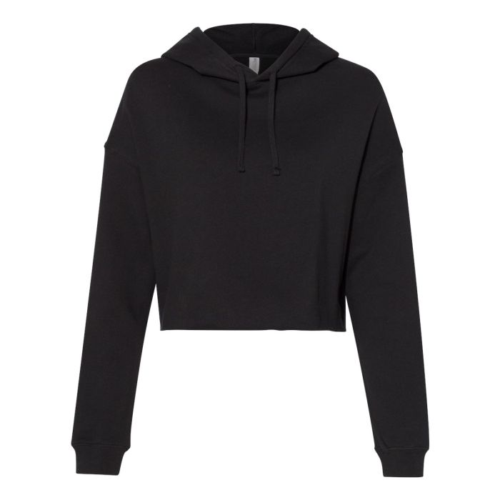 Sweat-shirt à capuche court et léger pour femme