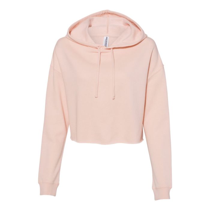 Sweat-shirt à capuche court et léger pour femme