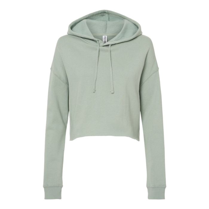 Sweat-shirt à capuche court et léger pour femme